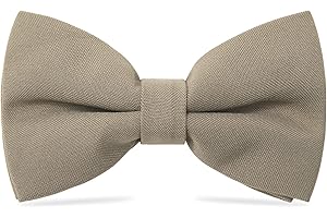 WELROG Papillon classico pre-legato Papillon regolabili in gabardine di smoking massiccio per bambini & uomini Cravatta per adulti e bambini per la festa nuziale