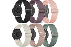 TUCOMO 6 Stück Elastische Nylon Armband Kompatibel mit Garmin Vivoactive 5/Vivoactive 6, Loop Dehnbares Uhrenarmband für Garmin Forerunner 165/55/245/645 Herren Damen
