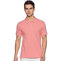 Amazon Brand - Symbol Men's Solid Regular fit Half Sleeve Polo
