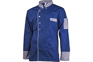 Clinotest Kochjacke, Bäckerjacke, Langarm mit Druckknopfverschluss, Verschiedene Trendfarben, Modern Style