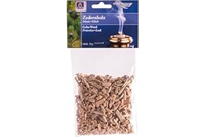 ‎BEEMEN Zedernholz 25 g - Räucherwerk Duftende Hölzer, Kräuter, Blüten zum Räuchern auf Sieb und Holzkohle Naturreine Räucherstoffe für Entspannung, Reinigung