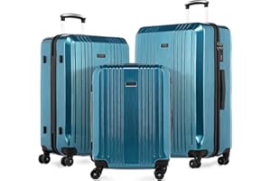FERGÉ Kofferset Hartschale 3-teilig TSA Schloss Cannes Trolley-Set - 3er Set Hartschalenkoffer Roll-Koffer