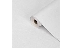 myforHD Carta da Parati Autoadesiva Decorativo Sfondo 40cmx300cm Carta da Parete Adesivo Vinile Bianco Soggiorno Camera Da Letto