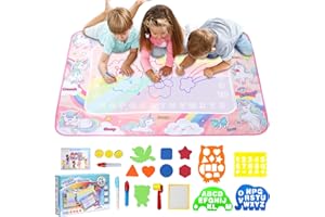 LEcylankEr Tappeto Magico 120 x 90 CM, Acqua Grandi per Bambini 2-7 Anni - Doodle Magico, Giocattolo Educativo/Regalo (Unicorno)
