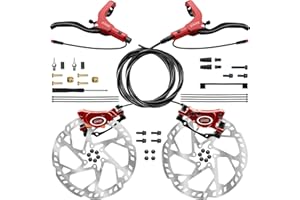 DYISLAND LD-200PLUS Kits de Frein à Disque hydraulique，Frein hydraulique pour vélo électrique (avec 2 disques, 180 mm, 2,3 mm d'épaisseur)
