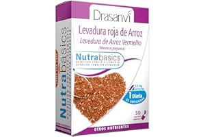 DRASANVI Levadura Roja de Arroz (Monascus purpureus) |2,9 mg de Monocolina K| Contribuye a Mantener los Niveles Normales de Colesterol |Cápsulas Vegetales |30 Cápsulas = 30 Días