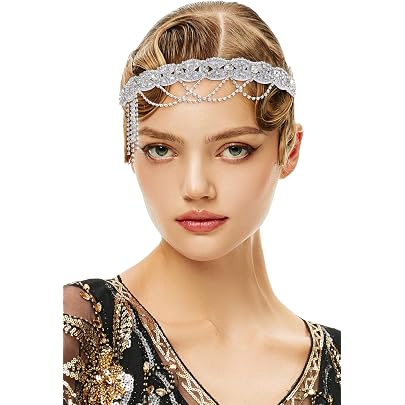 Copricapo Dorato Con Cristalli GORGECRAFT Stile Anni '20 - Per Matrimoni, Festa Gatsby, Cosplay E Halloween