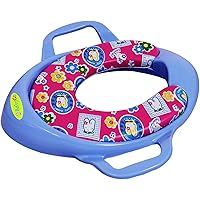 BabyGo Cushioned Potty Seat, Toilet Seat with Handle for Kids (Blue)