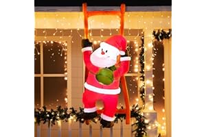 Joiedomi Papá Noel Inflable de Navidad de 6 Pies, Decoración Colgante de Patio Con LED Integrados para Interiores, Exteriores, Patio, Jardín