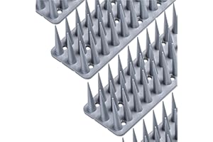 KONZEPT 11 1,5 Meter Taubenabwehr Spikes (3cm Hoch) – UV-beständiger Kunststoff in Silber, wetterfest, Click-System (3Stück x 50cm), 3-reihig Vogelschutz ideal für Balkon und Fensterbank, schnelle Montage