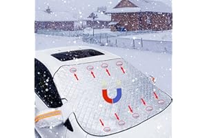 BOOAEE Housse de Protection pour Pare-Brise de Voiture, 145 x 113 cm, Protection Solaire pour Voiture, Pare-Brise de Voiture, avec 9 aimants de Fixation pour Protection Contre Le Soleil, la Neige