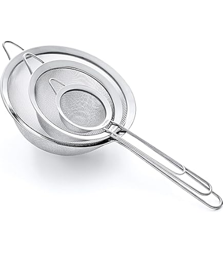 Setaccio Acciaio Inox 304 Professionale 24cm - Colino A Maglia Fine Per Cucina, Scolapasta