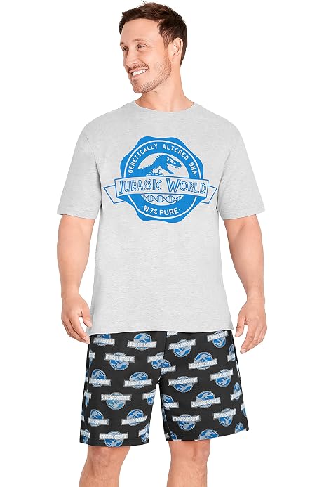 Jurassic World Mens Pyjamas, T-Shirt 