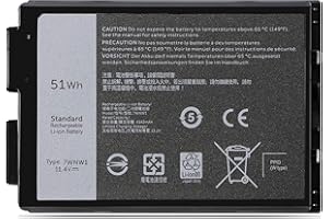 ANTIEE 51Wh 7WNW1 Laptop Batterie Replacement pour Dell Latitude 5420 5424 Rugged, Latitude 7424 Rugged Extreme Series - DMF8C 0DMF8C GK3D3 0GK3D3 11.4V 4342mAh 3-Cell