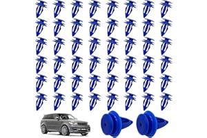 Aiyraa 50 PCS LR027255 Wheel Arch Trim Clips, Plastic Push Rivets for Car Fixing, Compatible with Range Rover Evoque & Jaguar, Front Rear Wheel Arch Moulding Retainer Clips, Durable Car Clips