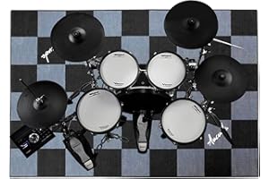 ‎AUCUDA Aucuda Schlagzeugteppich, 120x180cm rutschfest Schalldicht Drum Teppich Matte Innen und Außen, Elektronisches Jazz Schlagzeug Kit für Bass Snare Drum, Weihnachten Schallschutz Akustik Teppich, Blau.