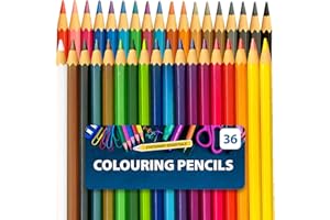 SOL 36 Colouring Pencils, Assorted Colouring Pencils for Children & Adults with a Wide Colour Range, Break-Resistant Artist Drawing Tools for Arts & Crafts, Rich Vibrant Hue that Blend Smoothly