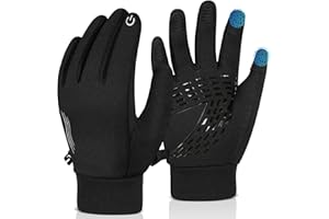 Plzermon Kinder Handschuhe Winter Wasserdicht Fahrradhandschuhe - Kids Touch Screen Winddicht MTB Laufhandschuh Reflektierend Anti-Rutsch Grip mit Warm Fleece Winterhandschuh 6-12 Jahre