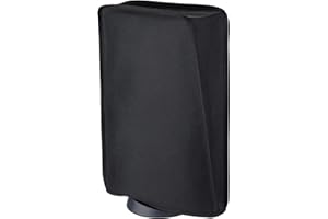 playvital Funda Antipolvo Vertical para ps5 - Cubierta Protectora Antirrayas y Anti-Agua, Doble Capa con Forro Suave, Compatible con ps5 Digital & Estándar, Accesorio para Consola (Negro)