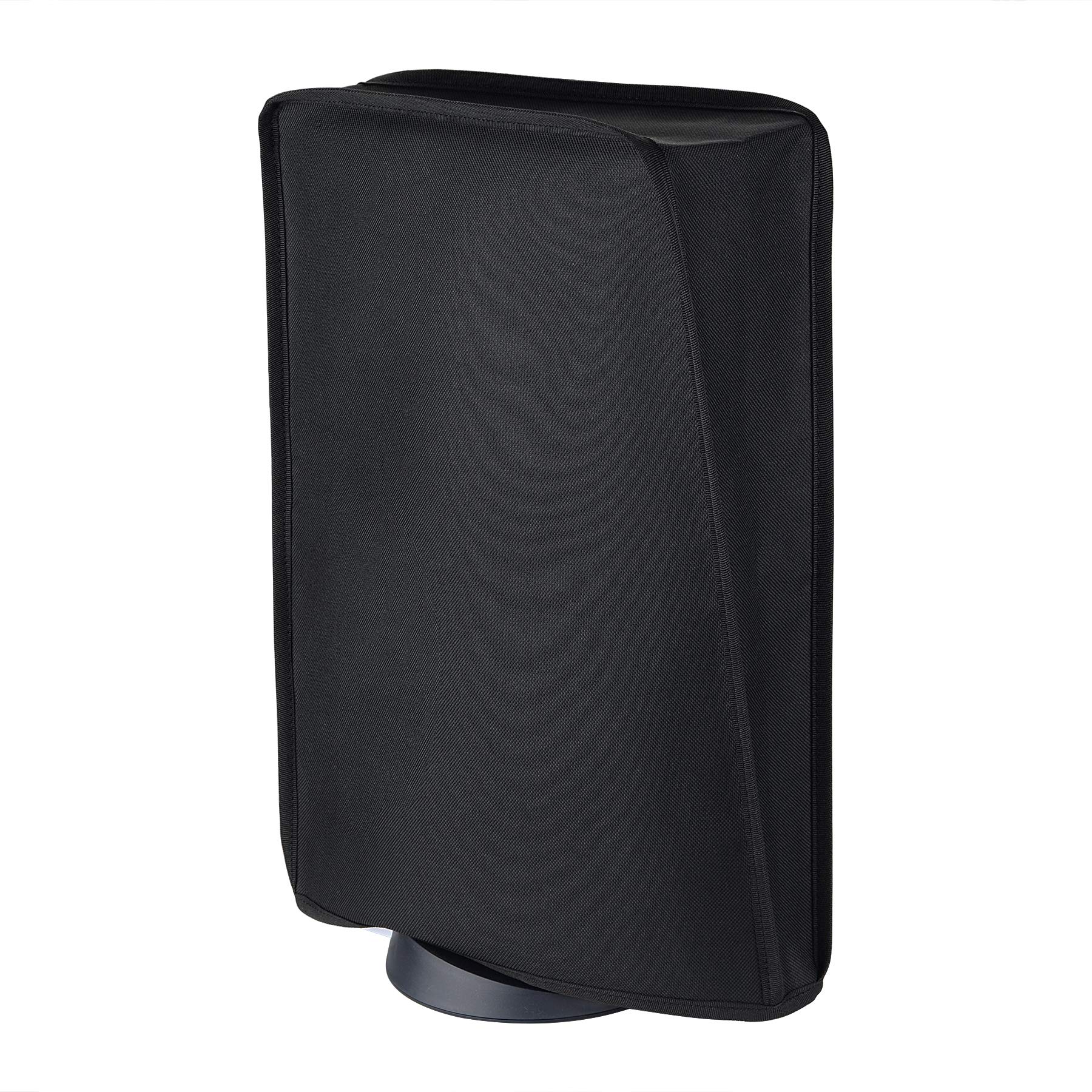 playvital Funda Antipolvo Vertical para ps5 - Cubierta Protectora Antirrayas y Anti-Agua, Doble Capa con Forro Suave, Compatible con ps5 Digital & Estándar, Accesorio para Consola (Negro) - 1