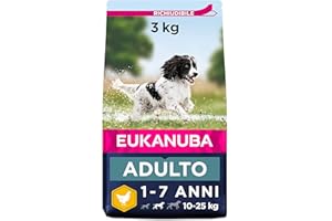 Eukanuba Cibo Secco per Cani Adulti Attivi di Taglia Media, Ricco di Pollo Fresco