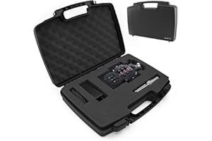 CASEMATIX Travel Case Compatible with Zoom R4 MultiTrak 32 Bit Float Recorder or Zoom H8 Handy Recorder - Hard Shell Carrier for Audio Recorders and Accessories with Customizable Foam, Case Only