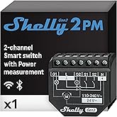 Shelly Plus 2PM Gen3 | Wi-Fi ve Bluetooth 2 Kanallı Akıllı R&ouml;le Şalteri | Elektrik T&uuml;ketimi &Ouml;l&ccedil;&uuml;ml&uuml; Panjur Şalteri | Ev Otoma