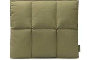 Comfyable Puffy Tablet Sleeve Bag for iPad Pro 12.9 Inch, Quilted Puffer Puff Tablet Carrying Case for Women, Pillow Case Compatible for iPad Pro M2 M1 2022-2018 with Magic Keyboard, Olive Green