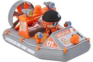 Pinypon Action - Barca di Salvataggio della Polizia con 1 Personaggio, per Bambini e Bambine a Partire da 4 Anni Giocattolo, 700015050