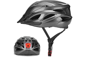 MOPLASZ Bike Helmet Men Women Cycle Helmet with Light for Unisex Adult Bicycle Helmet Breathable Mountain Cycling Helmet Adjustable Road Helmet 58-62cm