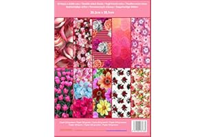 ASENME Pacchetto scrapbooking, carta fantasia per artigianato, scrapbook 10 unità (A4)