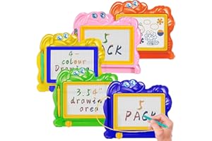 HYMAZ 5 Piece Mini Magnetic Drawing Board for Kids - Travel Size Erasable Doodle Board Set - Small Drawing Painting Sketch Pad - Perfect for Kids Art Supplies & Party Favors,Prizes for Kids Classroom