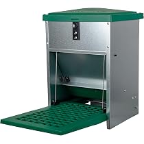 Mangeoire Automatique Poules 5kg - Acier Galvanisé | Pédale Anti-Rats | Étanche