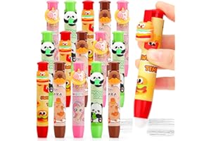 SKAMORI 20 Pezzi Gomme da Cancellare Bambini, Gomma Retrattili a Forma di Penna, Gomme da Cancellare per Gadget Compleanno Bambini & Regalini Fine Festa Compleanno bambini