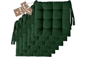 ‎IL TUO ARTIGIANO DESIGN Il Tuo Artigiano Design Set mit 4 oder 6 Sitzkissen für Küchenstühle, hergestellt in Italien, Set mit 6 Stück, 40 x 40 cm, Dicke 6 cm - Polsterungen aus Schaumstoff und weichem Acryl (6, Grün)