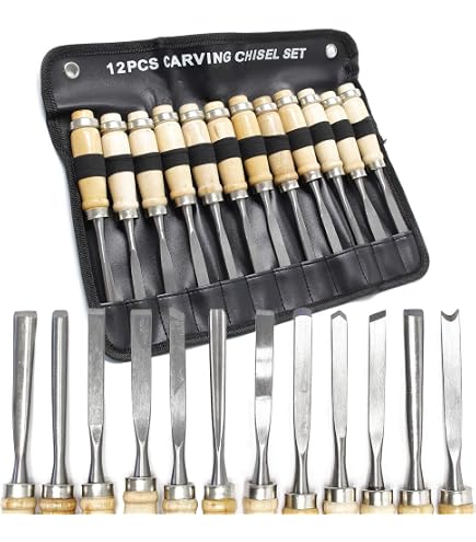 Fervi 0391 Serie 6 – Set Scalpelli, Punzoni E Puntilli Con Paramano – Fabbricazione Italiana
