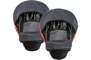 XNATURE Boxing Pads, Focus Mitts with Gift Box, Boxing Focus Pads Great Punch Mitts for MMA, Muay Thai, Kickboxing, Martial Arts, Karate Training (Orange)