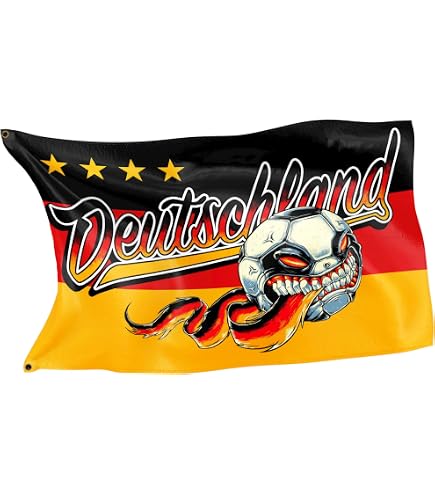 thumbnail image 2 of Digni Germany Flag – 90x150 Cm – Black 4 Star – Football Fan Hoist Flag 2 of 4
