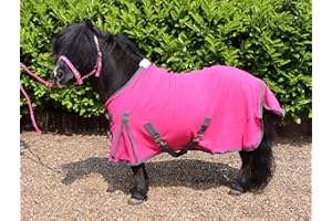 Ruggles Polar Fleece Rug For Shetland Section A Donkey and Miniature Horse | Versatile Rug Ideal for Shows Travel Stable after Exercise or Bathing (Pink, 3')