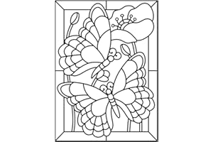 Darice Embossing Folder Mosiac Butterfly 4.25X5.75, Clear/White, 4.25 x 5.75-Inch