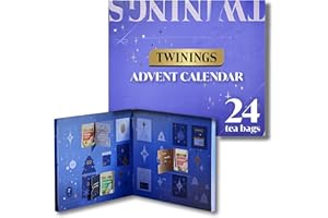 Twinings Advent Calendar 2025 Premium Tea Selection, 24 Delightful Green & Herbal Infusion Tea Bags