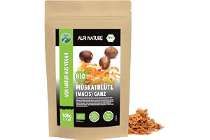 Alpi Nature Muskotblomma BIO 100g, Hel Torkad Muskotblomma, Ekologiskt Muskotnötsarill