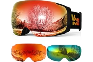 YOZISS Maschera da Sci per Uomo, Donna, e Giovani, Occhiali da Sci Antiriflesso con Doppia lente per Snowboard, Protezione UV al 100%, Compatibili con Casco OTG, Sci, Pattinaggio, Snowboard, Moto, Ciclismo