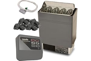 VANVILLA ALLTERIEUR FOR LOVELY PRICES vanvilla Saunaofen Saunaofen 9kw mit externer Steuerung 380V Sauna inkl. Saunasteine für Aufguss Sauna Ofen Heizung Finnische Sauna Fasssauna Gartensauna