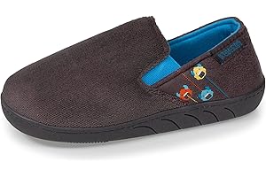 Isotoner Chaussons pantoufles Mocassins garçon légers et confortables, faciles à enfiler, EU,