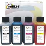 refill24 Cartuchos Recargables Compatible para 603/603XL,Expression Home  XP- 2100, 2105, 3100, 3105, 4100, 4105, Workforce WF- 2810, 2830, 2835,  2850 + Tinta 400ml : Amazon.es: Informática