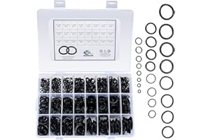 QEAPUG 740 Pièces Joints Toriques en Caoutchouc, Assortis Joints Toriques d'étanchéité, Joints de Rondelles pour Réparation Robinetterie Automobile, Câblage de Voitures, Plomberie (740)