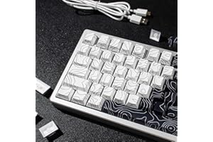 ‎SUMGSN 131 Tasten PBT Keycaps Dye Sub Black Keycaps Cherry Profil Tastenkappen Passend für 60%/65%/75%/95% Cherry Mx Schalter Mechanische Tastatur