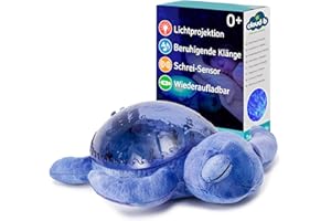 ‎CLOUD B Cloud b | Nachtlicht mit Musik | Unterwasserprojektionen | 4 beruhigende Geräusche | Helligkeit einstellbar | Timer & Tränenmelder | Recycelter Stoff | Tranquil Turtle Rechargeable Ocean