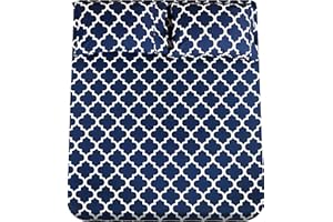 Utopia Bedding - Completo Lenzuola Matrimoniali - Spazzolata Poliestre di Microfibra - Lenzuola e Federe (Stampate Blu Navy, King)